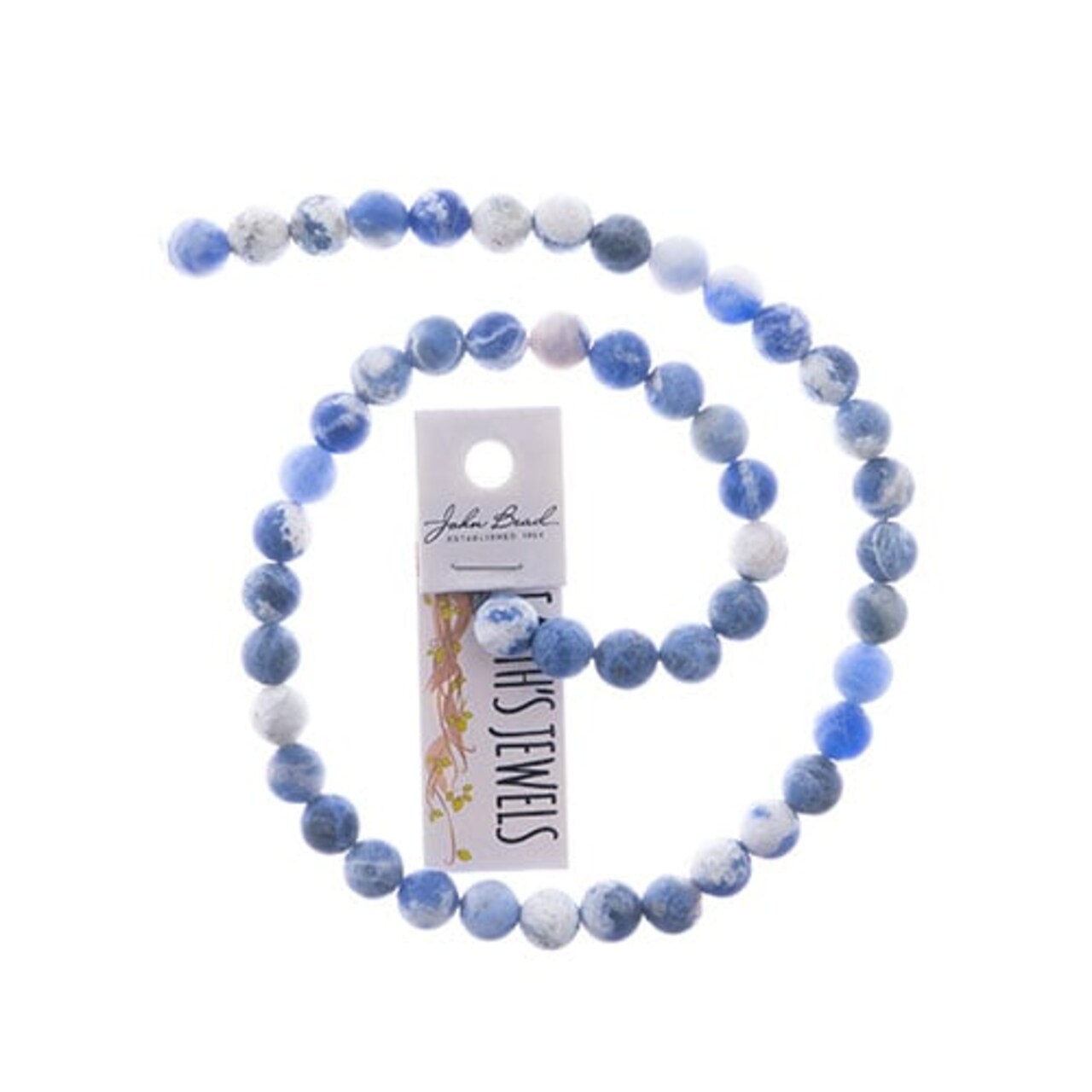 John Bead Earth's Jewels 16in Semi-Precious Natural Stone Round Matte Bead Strand